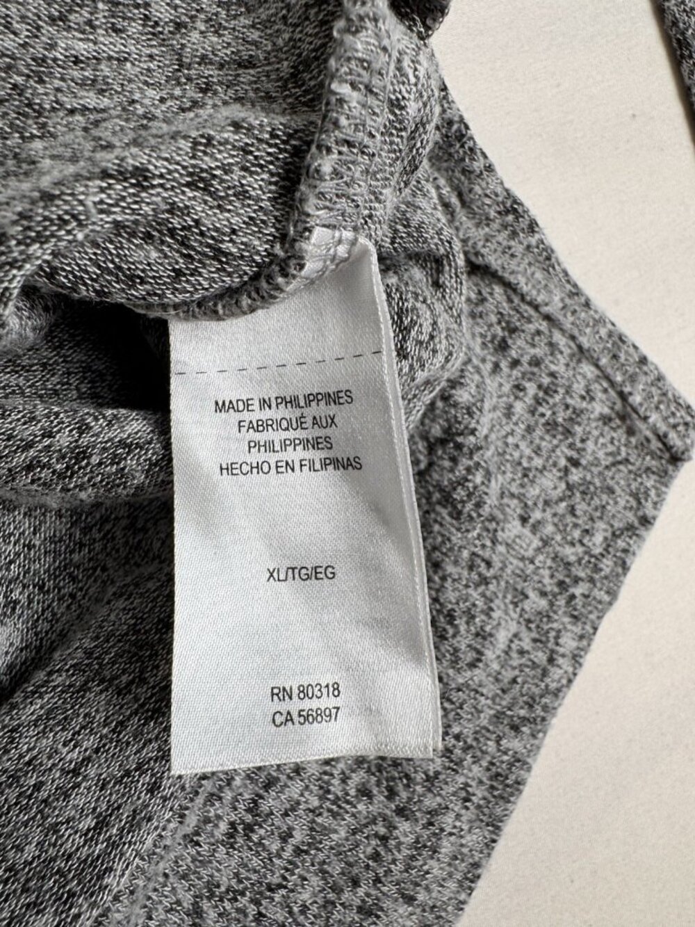 Lucky Brand Crewneck Sweatshirt Womens XL Gray Soft Knit Long Sleeve Banded Hem - Picture 4 of 6